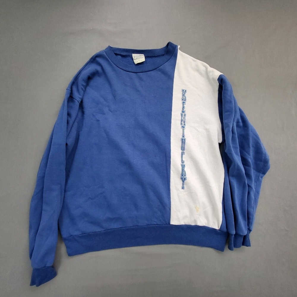 Vintage Pioneer Sports Kentucky Sweatshirt Mens XL‎ Blue White Colorblock USA